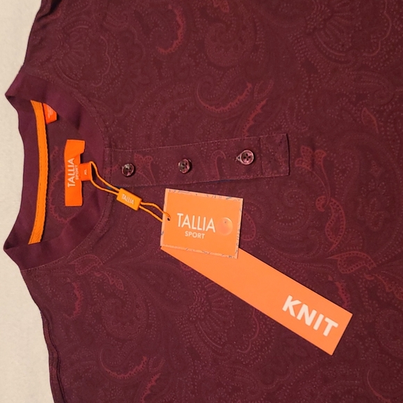 Tallia paisley print Henley - Picture 3 of 8